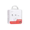 Căști stereo HOCO InEar cu conector USB-C, microfon și comenzi în linie, 1,2 m, albe (M65)