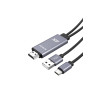 Adaptor HDMI KakuSiga, USB-C, USB, Transmisie imagine și sunet, 1 m, Gri