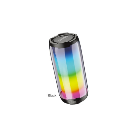 Boxă portabilă (KSC-611), BT 5.0, lumină colorată, 10W, TWS, neagră