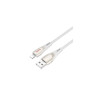 Cablu de date și încărcare (U133), USB-A la Lightning, 2.4A, împletit, 1.2m, gri