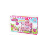 Casă de păpuși roz cu 3 etaje și mobilier, 80x72 cm – Set de joacă DIY Dream House