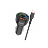 Încărcător auto KakuSiga, 20W, 4.8A, QC3.0, 3xUSB, cablu USB Type-C, încărcare rapidă, negru