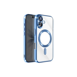 Carcasă pentru iPhone 17, MagCase, TPU transparent cu ramă albastră Carcasă pentru iPhone 17, MagCase, TPU transparent cu ramă albastră фото