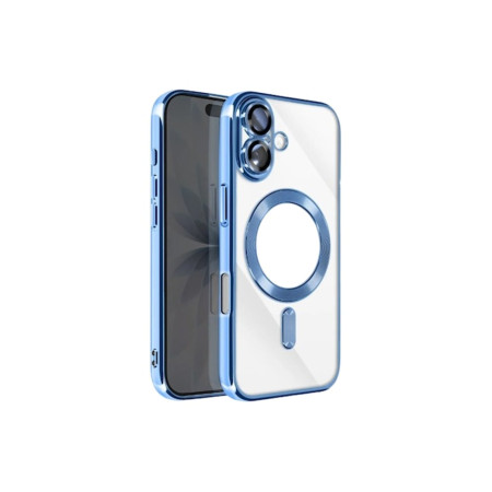 Carcasă pentru iPhone 17, MagCase, TPU transparent cu ramă albastră
