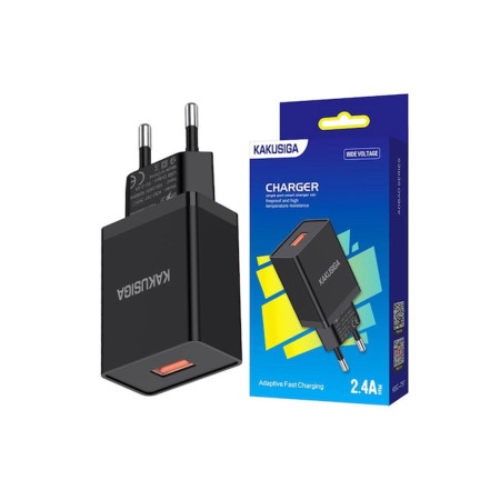 Încărcător de rețea (KSC-757), 18W, 2.4A, 1xUSB-A, QC 3.0, Negru