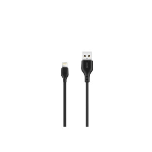 Cablu pentru incarcare si transfer de date NB103, USB/Lightning, 2.1A, 1 m, Negru фото