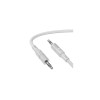 Cablu audio (UPA27), Jack 3.5mm (M) la Jack 3.5mm (M) - Împletit, 1.2m, Gri/Transparent