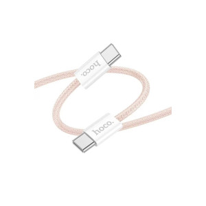 Cablu de date și încărcare (X104), USB-C, PD60W, QC3.0, împletit, 1m, roz Cablu de date și încărcare (X104), USB-C, PD60W, QC3.0, împletit, 1m, roz фото