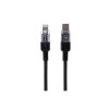 Cablu Date si Incarcare cu invelis Textil, Hoco U129, USB-C la Lightning, 27W, Fast Charging, Lungim