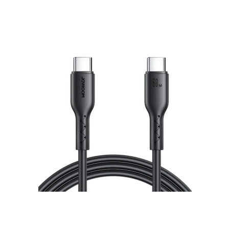 Cablu de date Flash SA26-CC3 USB-C la USB-C, 60W, 3A, 480 Mbps, 1m, Negru