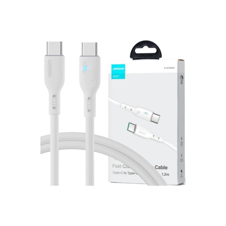 Cablu de date pentru telefon, Joyroom, universal, USB-C, 100 W, 1,2 m, alb