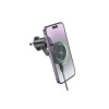 Suport auto Magsafe, HW6, compatibil cu Apple, încărcare wireless 15W, grilă de ventilație, negru