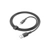 Cablu de date și încărcător (U120), USB-A la Lightning, 2.4A, alimentare LED, 1.2m, Negru