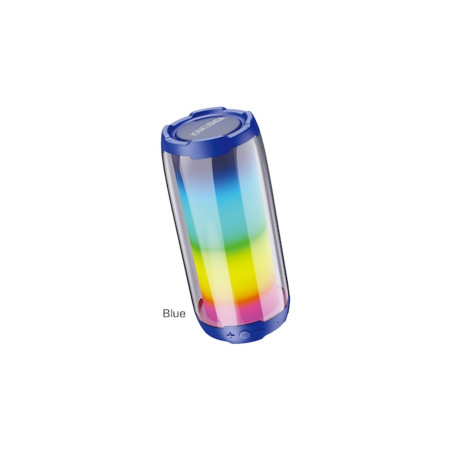 Boxa Portabila (KSC-611), BT 5.0, Lumina colorata, 10W, TWS, Albastru