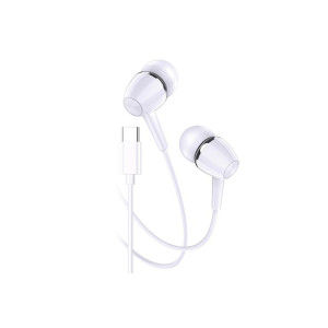 Casti Audio cu Fir si Microfon Kakusiga KSC-1296, 1m Tip-C - Alb фото