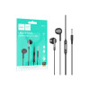 Casti cu fir (M123), In Ear, 3.5mm, 1.2m, Buton microfon și volum, HiFi, Negru