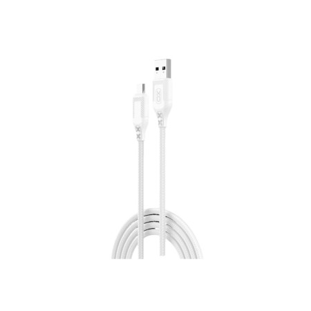 Cablu NB235 USB-A la USB-C 2.4A împletit 1m, alb