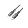 Cablu de încărcare și date USB-C la Lightning U120, 27W, 1m, Negru