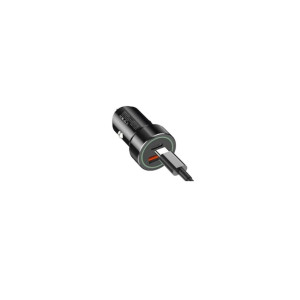 Încărcător rapid CC32 20W, port de alimentare USB+PD, negru фото