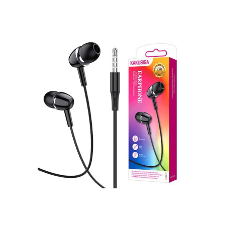 Casti cu fir (KSC-847), intraauriculare, 3,5 mm, 1,2 m, taste microfon și volum, negre
