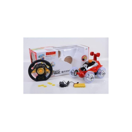 Super Bomb Projection Stunt Car - Steering Wheel Control, Lights and Music, 5-Directional Movement
