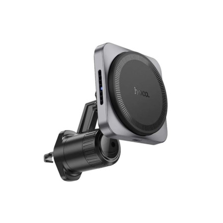 Suport Telefon Magsafe, HOCO HW15, Magnetic, Prindere Ventilatie, 15W, Negru