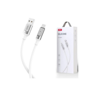 Cablu Date si Incarcare (NB251), USB-A la MicroUSB, 6A, Metallic, 1m, White фото