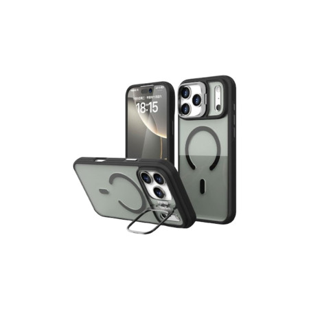 Husă pentru iPhone 17 Pro Max, aderență puternică, MagCase, suport CamBracket, NEGRU
