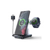 Stație de încărcare wireless pentru telefon, căști, ceas, O104, ABS, policarbonat, negru