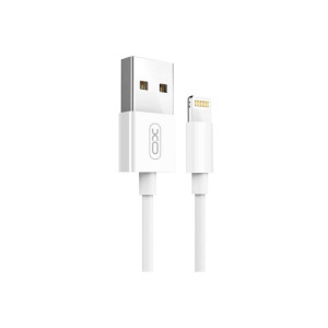 Cablu de date și încărcare XO Design, NB47, USB la Lightning, 1m, 2.4A, Alb фото