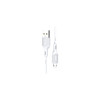 Cablu de date și încărcare (KSC-535), USB-A la MicroUSB, 18W, 2.4A, 1m, Alb