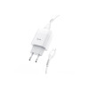 Set încărcător C73A 2xUSB + cablu Lightning, 1m, alb