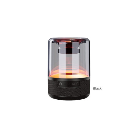 Boxă portabilă (KSC-608), BT 5.0, lumină colorată, 5W, TWS HiFi, bas suplimentar, neagră