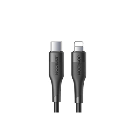 Cablu de încărcare și date tip C, Lightning, 20W, 1.2M, Negru