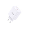 Încărcător KSC-922 cu alimentare de 40 W și 2 porturi USB-C - Alb