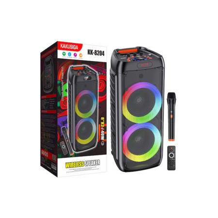 Boxă portabilă (KSC-8204) Wireless BT 5.0, Microfon și telecomandă, Lumină cu flăcări, 40W, 4800mAh,