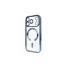 Carcasă pentru iPhone 17 Pro, MagCase, TPU transparent, ramă albastră