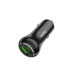 Încărcător auto (Z37 Sharp), 2xUSB-A, QC 3.0, 36W, 3A, - Negru фото