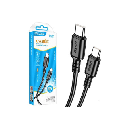 Cablu Date si Incarcare (KSC-982), USB-C, PD60W, QC3.0, 1m, Negru