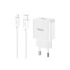 Set încărcător USB-A, 5V, 2.1A + cablu de încărcare USB-A la Lightning, 1m, încărcare adaptivă, HOCO (C106A)
