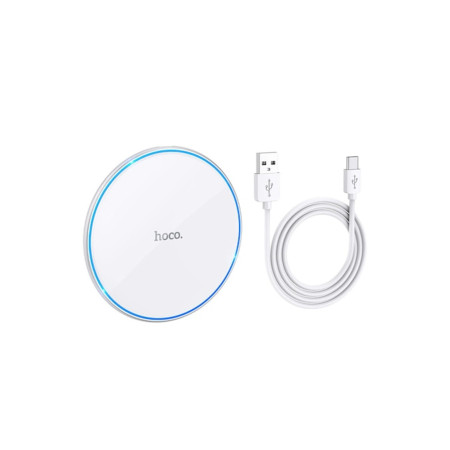 Încărcător wireless cu încărcare rapidă CW6 15W Pro Easy, alb