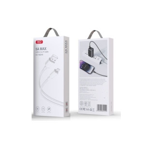 Cablu de date și încărcare (NB249), USB-A la Lightning, 5A, împletit, 1m, alb Cablu de date și încărcare (NB249), USB-A la Lightning, 5A, împletit, 1m, alb фото
