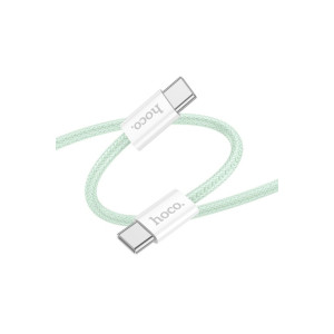 Cablu de date și încărcare (X104), USB-C, PD60W, QC3.0, împletit, 1m, verde фото