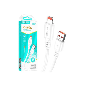 Cablu de date și încărcare (KSC-982), USB-A la Lightning, 3A, 1m, alb фото