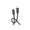 Cablu de date și încărcare KSC-967 de la Lightning la USB-C, 27W, 1m, negru