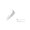 Încărcător de rețea L73, USB, 12W, 2.4A, cablu Micro-USB inclus, alb