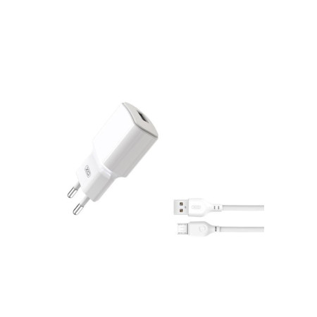 Încărcător de rețea L73, USB, 12W, 2.4A, cablu Micro-USB inclus, alb