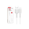 Cablu Date si Incarcare (KSC-111), USB-A la MicroUSB, 2.4A, 1m, White