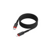Cablu de încărcare USB-C la Lightning X59 Victory 20W, 2M, Textil, Negru