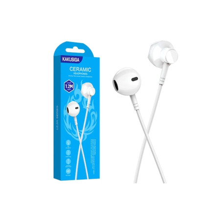 Căști cu fir (KSC-578), intraauriculare, 3,5 mm, 1,2 m, taste pentru microfon și volum, HiFi, albe